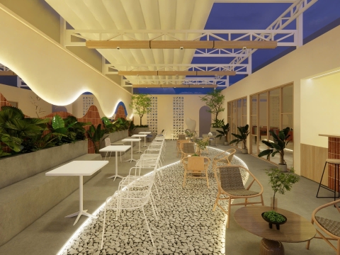 THIẾT KẾ NỘI THẤT TIỆM TRÀ NHÀ TÁO