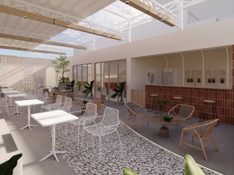 THIẾT KẾ NỘI THẤT TIỆM TRÀ NHÀ TÁO