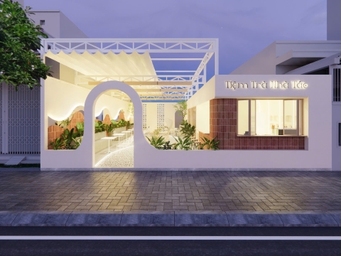 THIẾT KẾ NỘI THẤT TIỆM TRÀ NHÀ TÁO