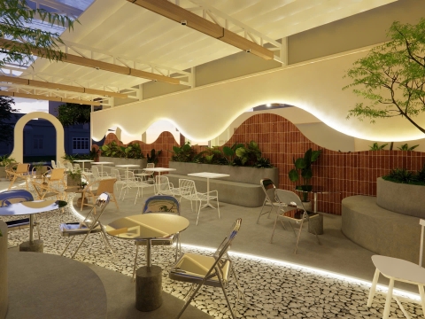 THIẾT KẾ NỘI THẤT TIỆM TRÀ NHÀ TÁO