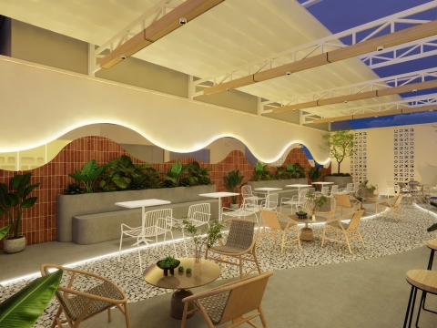 THIẾT KẾ NỘI THẤT TIỆM TRÀ NHÀ TÁO