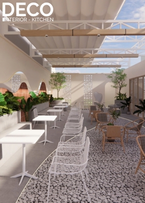 THIẾT KẾ NỘI THẤT TIỆM TRÀ NHÀ TÁO